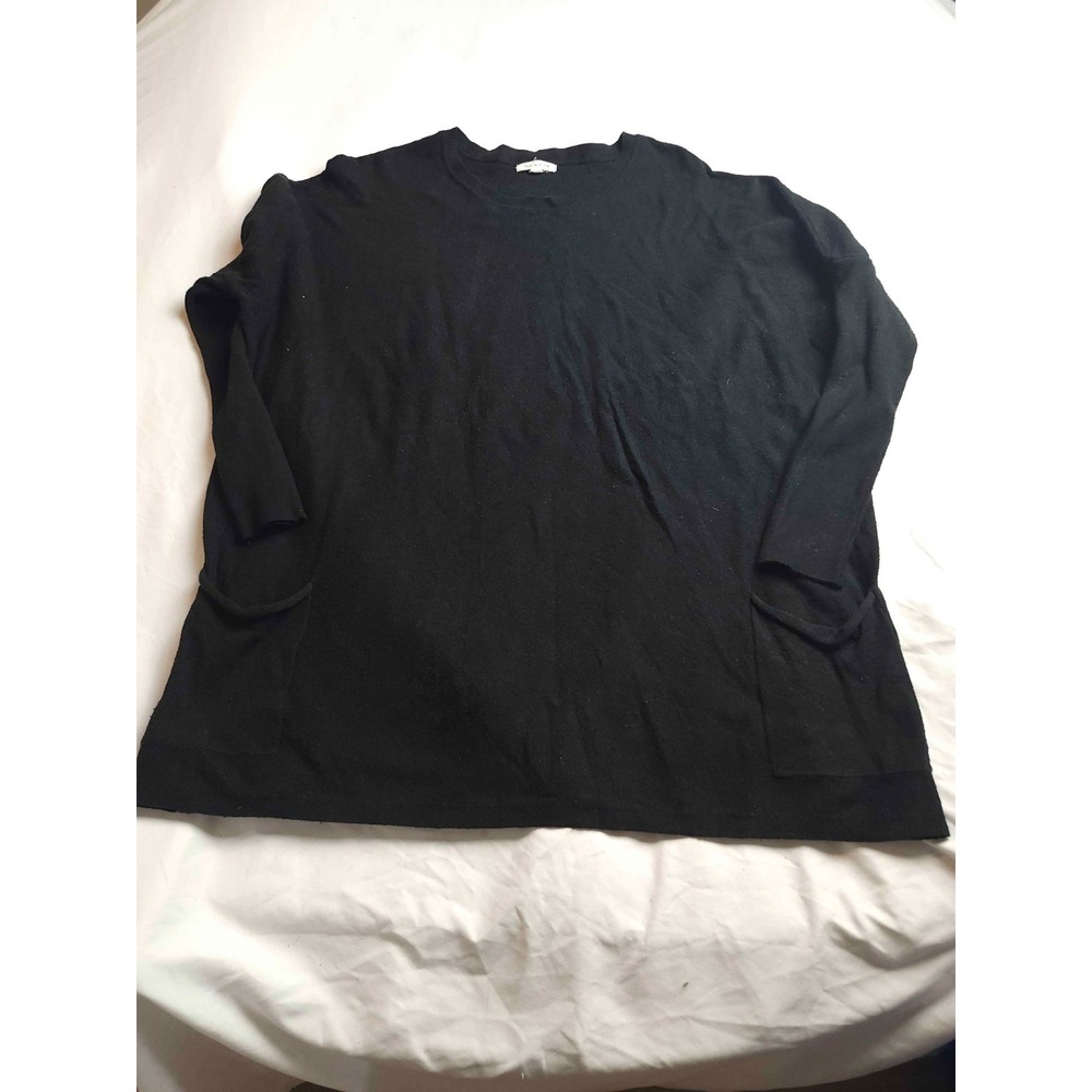 Tea N Rose Sweater Womens Small/Medium Black Knit Crew Neck Pullover Long Sleeve